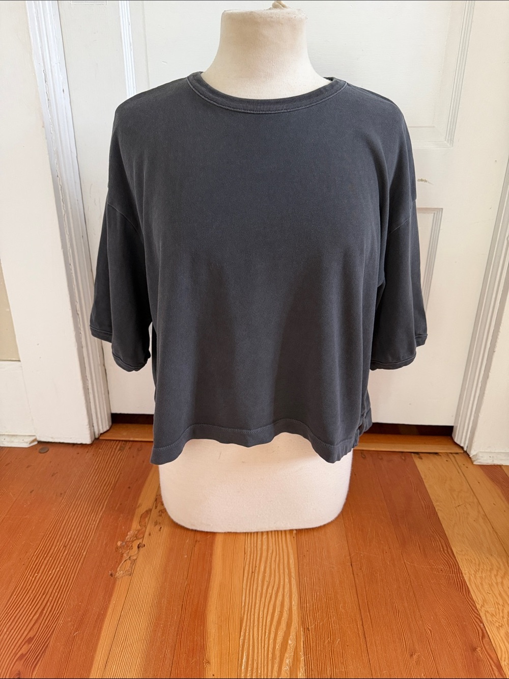 Madewell Dark Grey Oversized Boxy Tee Shirt Medium